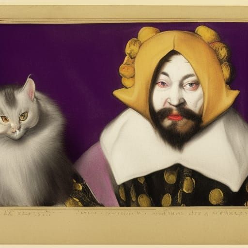 Vampire Lord with Cats in Baroque Style