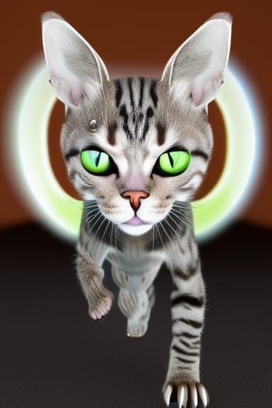 Grotesque 3D Mutant Zombie Cat