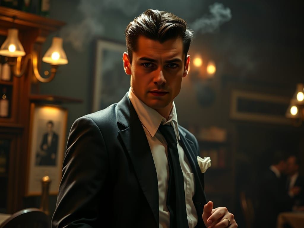 Rugged Tango Dancer in 1920s Argentina