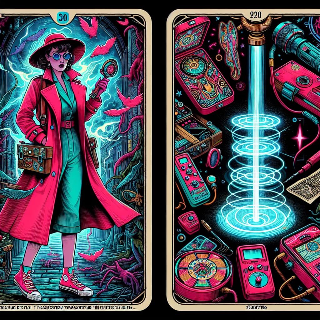 Ghost Hunter Tarot Card with Vortex Effect