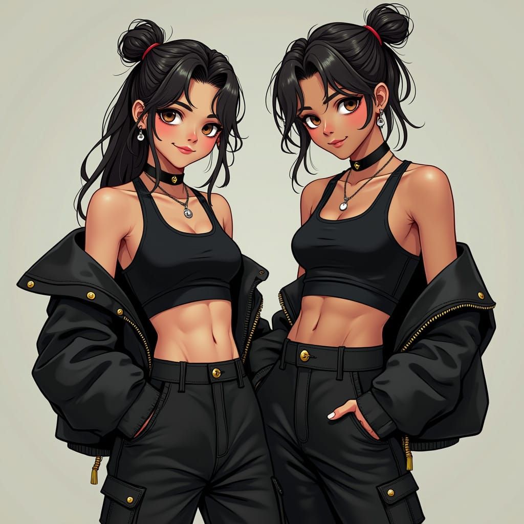 Fierce and Playful Girl with a Touch of Edginess