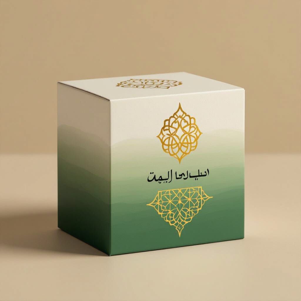Unani Medicine Packaging with Arabic Geometric Design