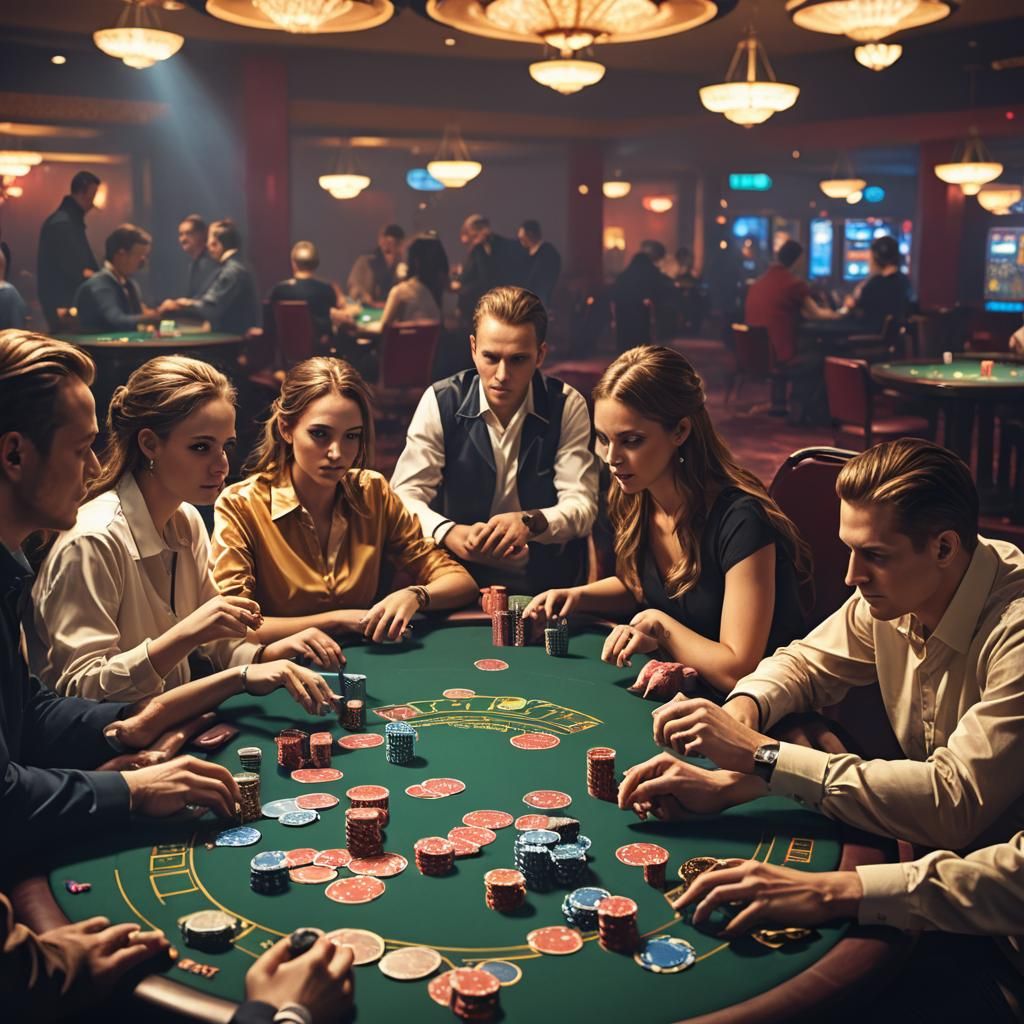 Para-Olympians Play Poker: A Realistic Digital Art Scene