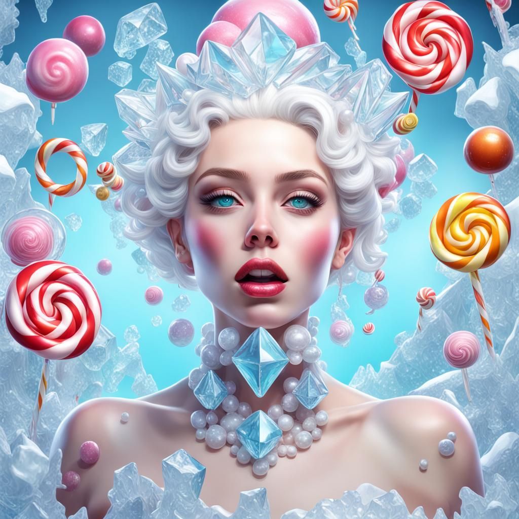 Ice Queen in Candy Art Style