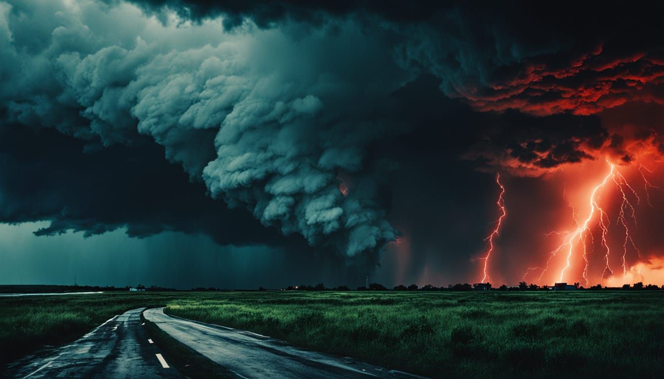 Storm Alert: Tornado vs Blizzard in Epic Cinematic Scene