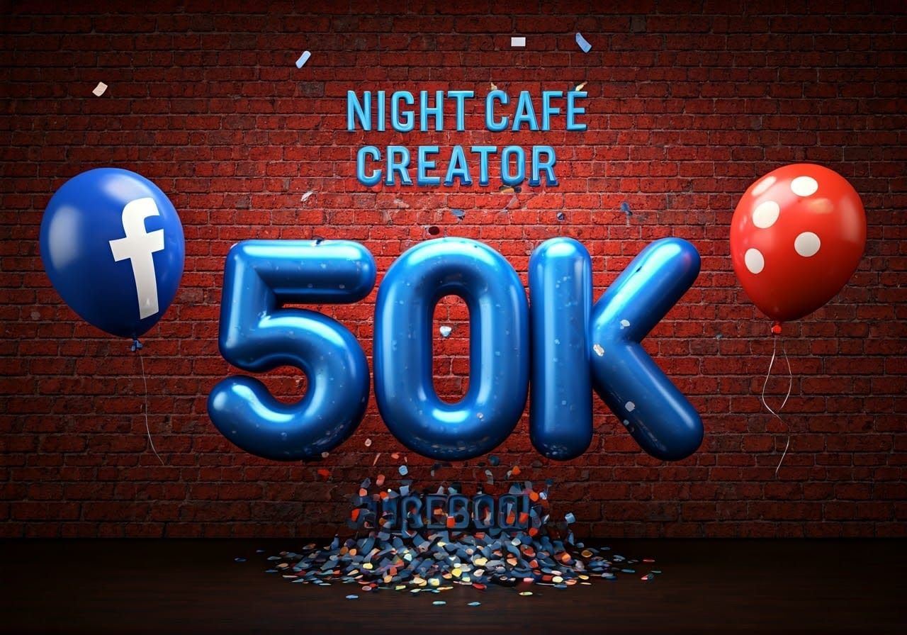 Festive 3D Typography for 50K Celebration