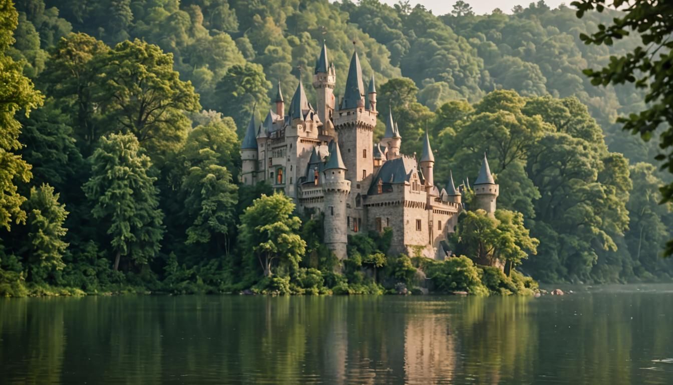 Fairytale Castle Landscape in National Geographic Style