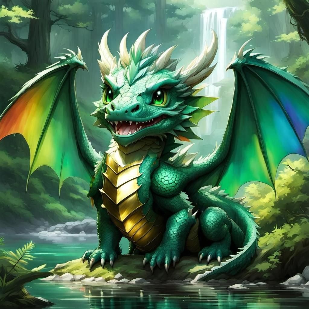 Dragon with Integrated Shield Design