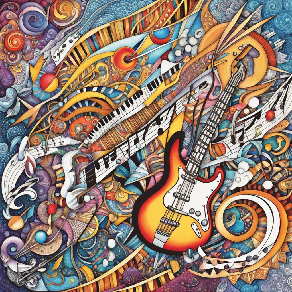 Electric Dreamscape Jazz Festival in Vibrant Abstraction