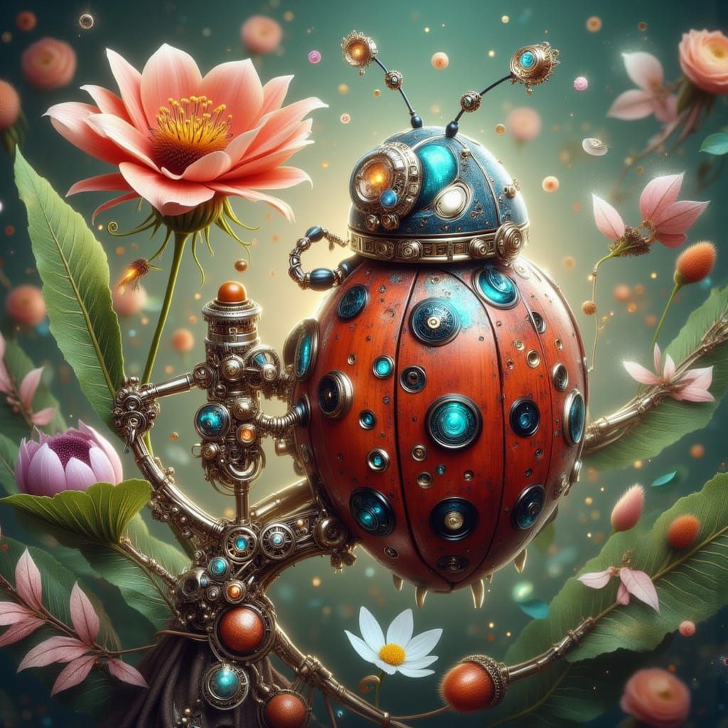 Ladybug Mecha Anime Character Design
