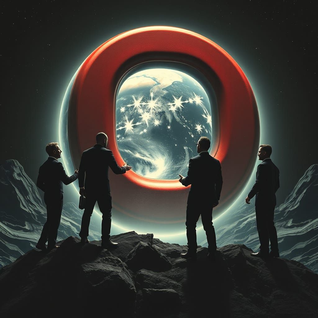 Earth as Giant Magnet with Men in Black