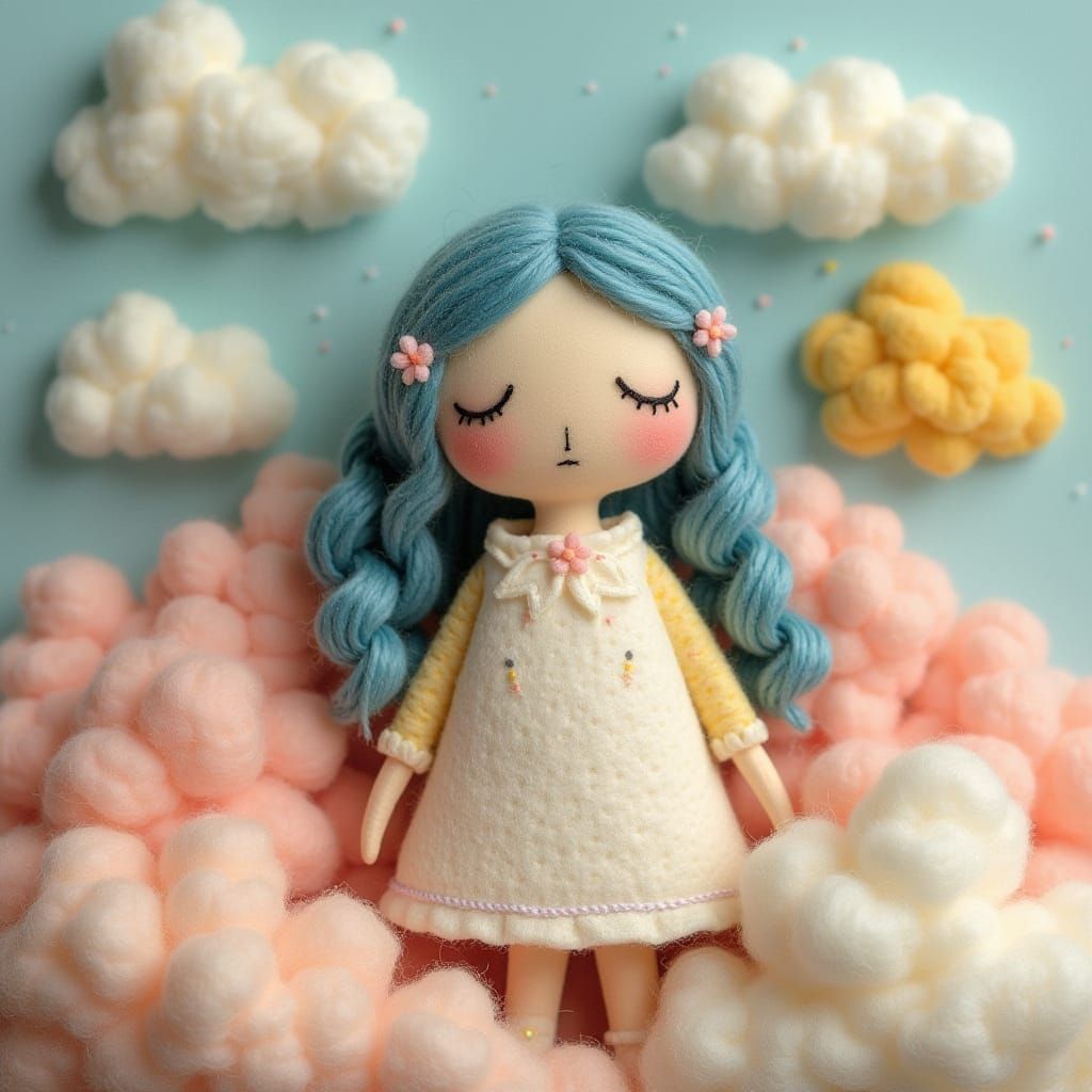 Felt Art - Among The Clouds