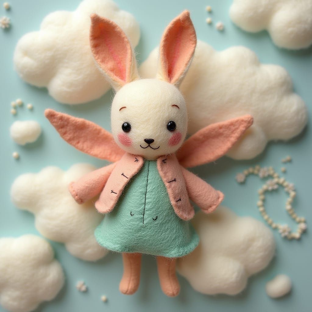 Felt Art - Among The Clouds