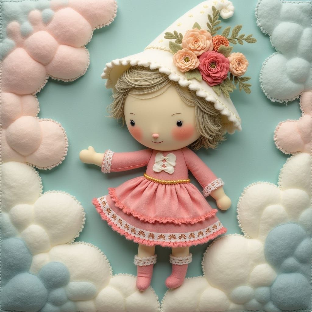 Felt Art - Among The Clouds