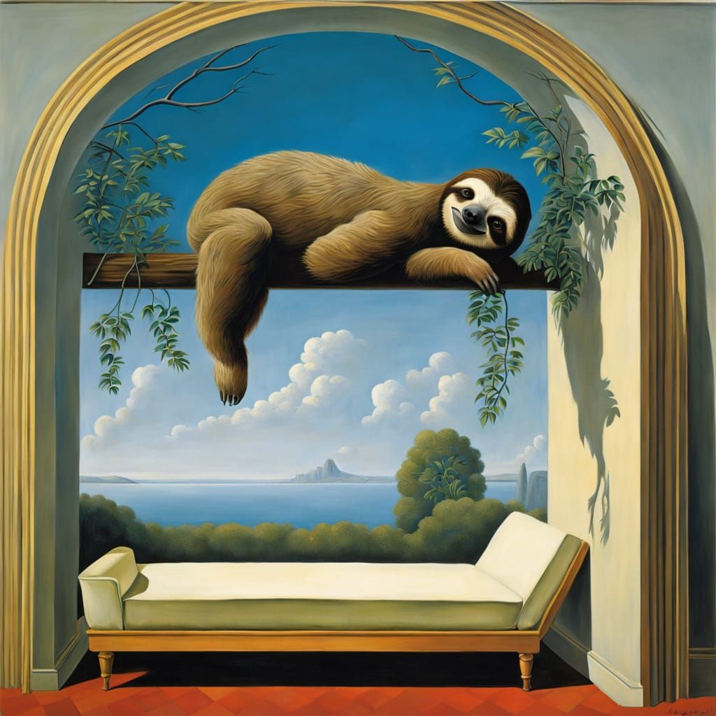 Surrealism Meets Sloth in a Dreamlike Masterpiece