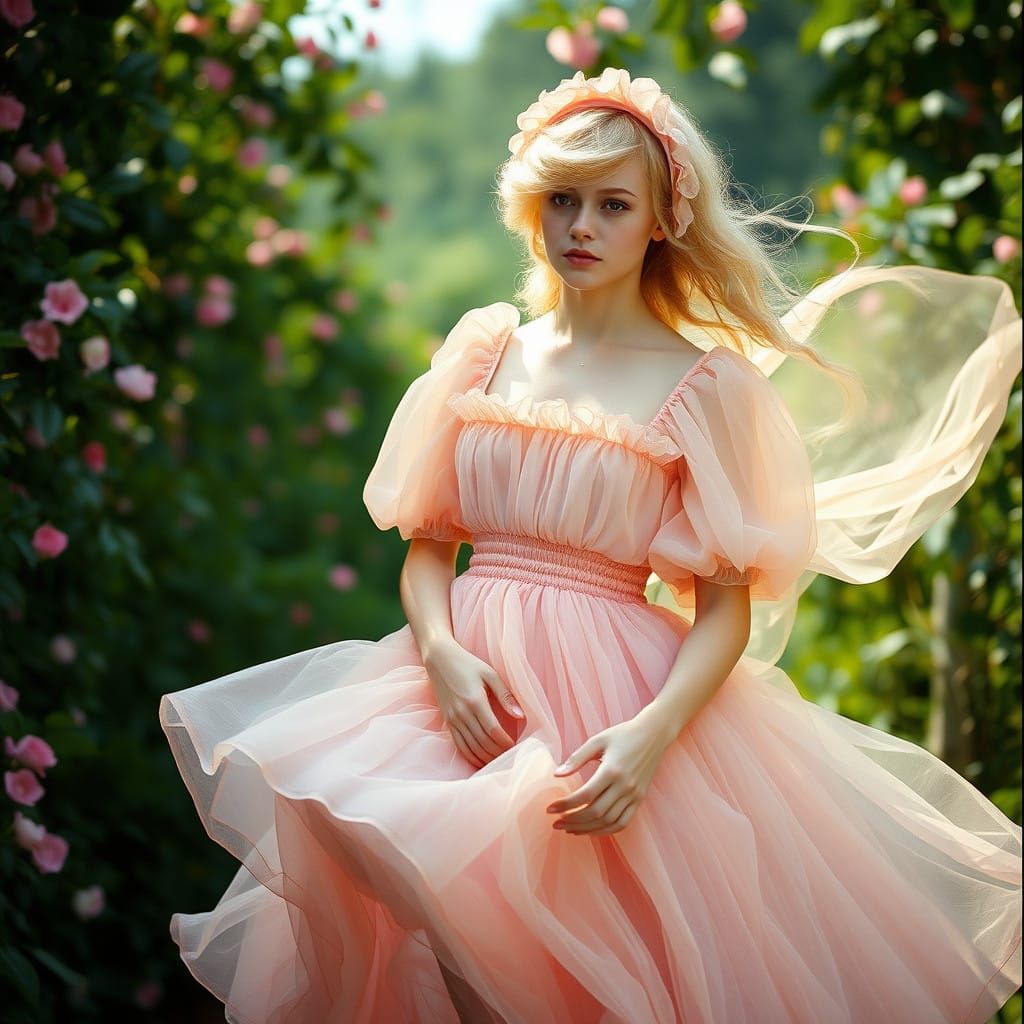 Elegant Young Gentleman in Whimsical Garden Attire