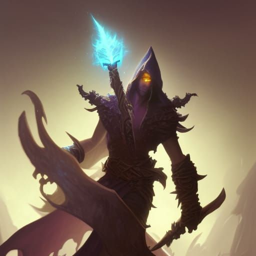 Night Elf Rampage in Orc Camp: Dark Fantasy Art