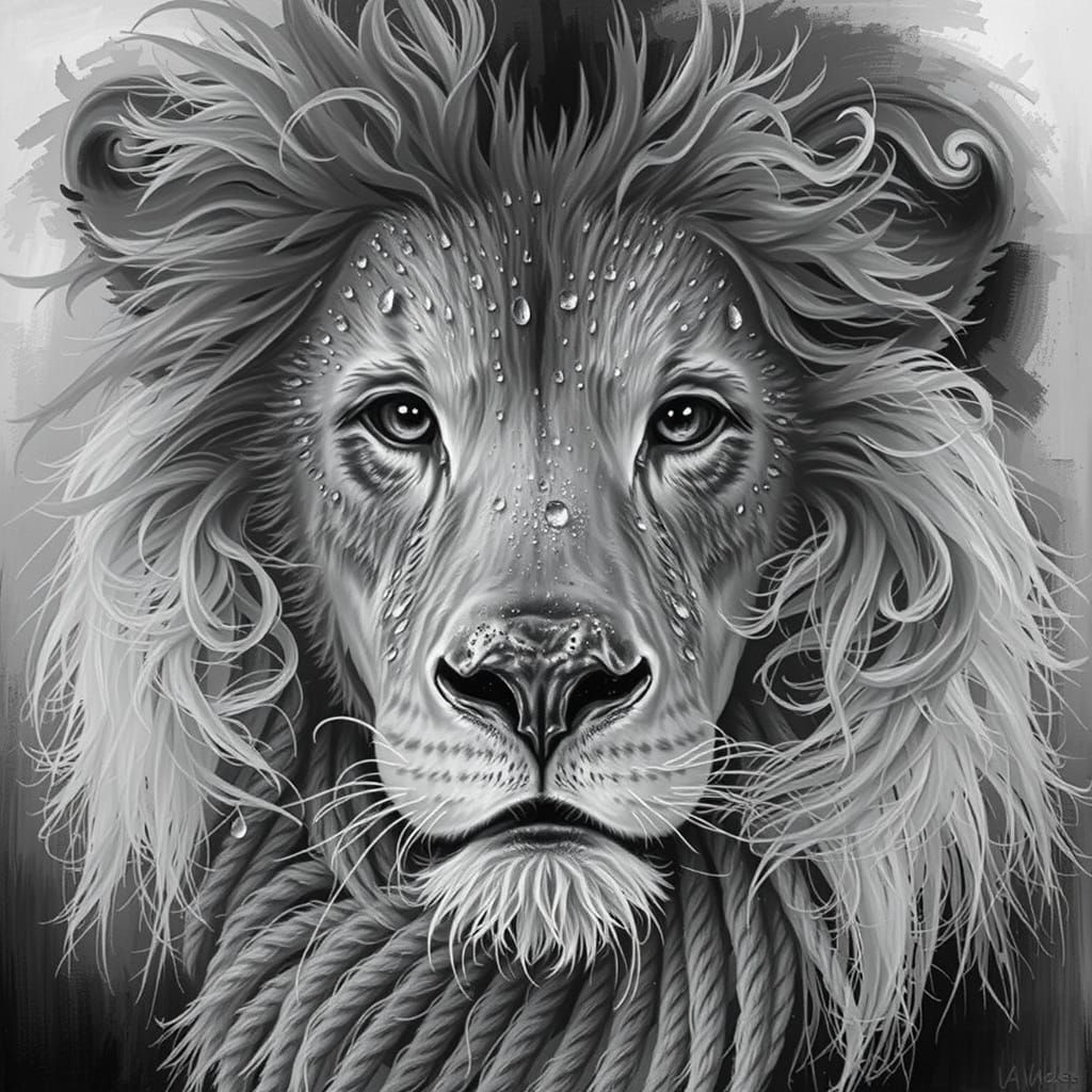 Vibrant Red Rose Against Grayscale Forced Identity