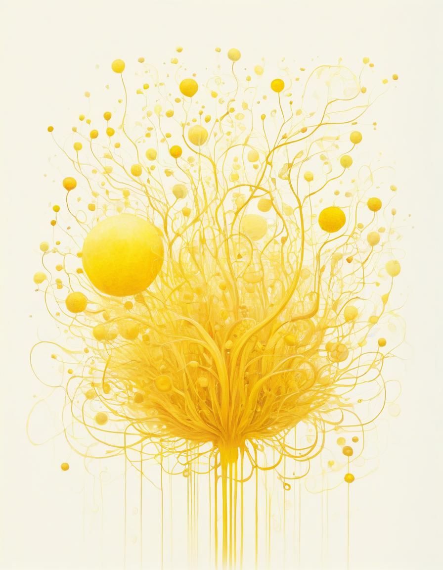 Minimalist Ethereal Microorganism in Retro Style