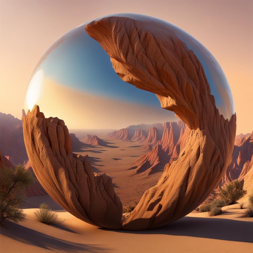 Magical Desert Canyon in a Sphere