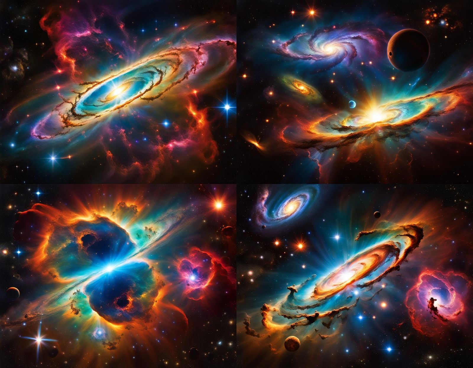 Spectacular Nebula with Central Light Source