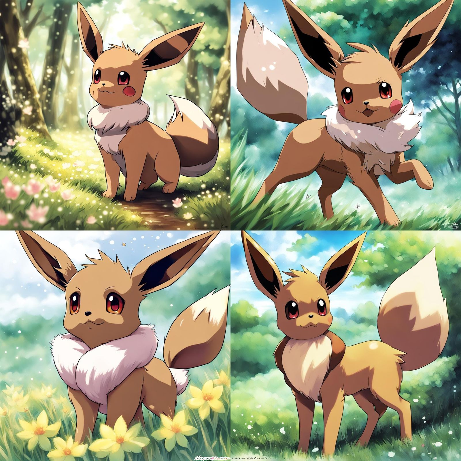 Anime Style Eevee Key Visual