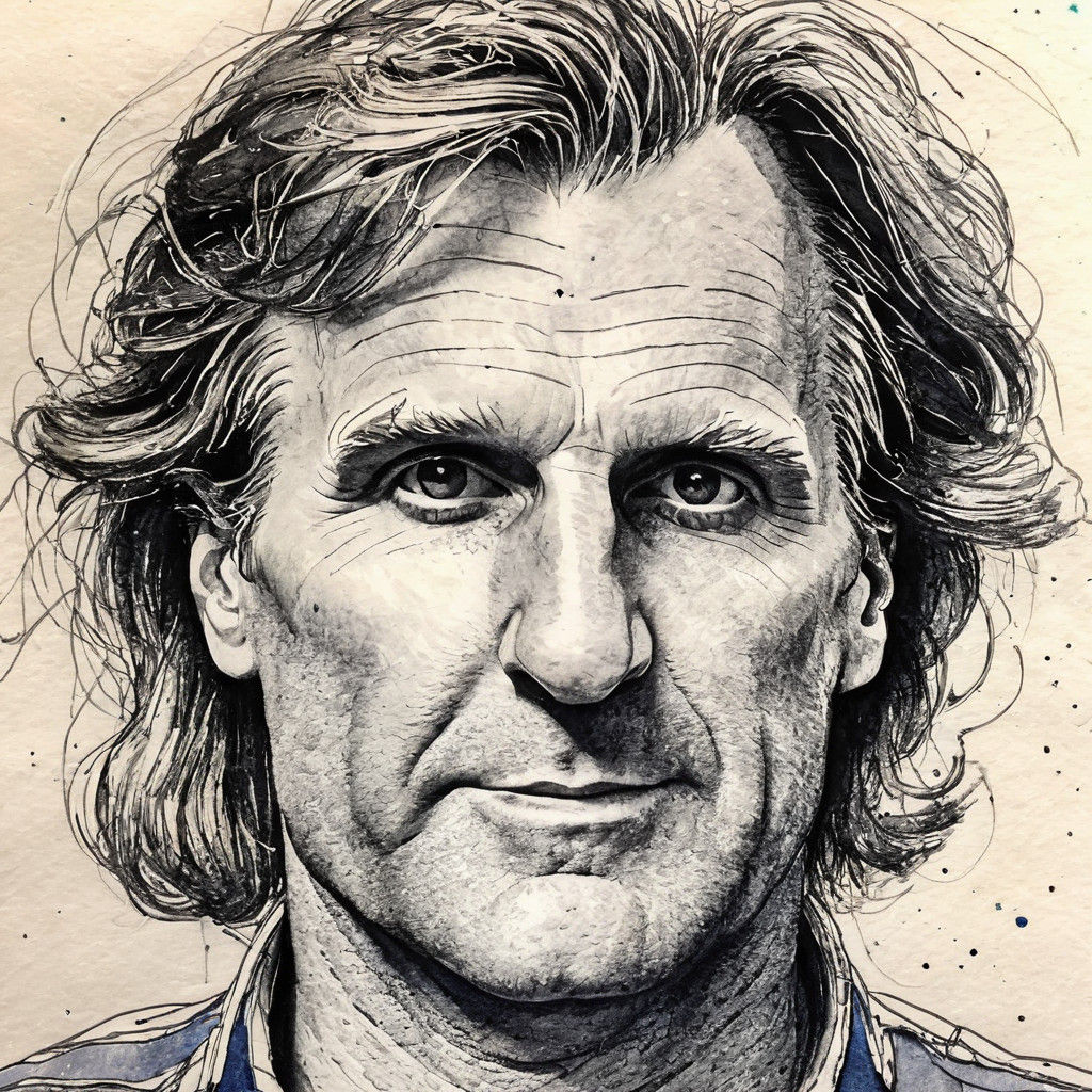 Watercolour Ink Portrait of a Person