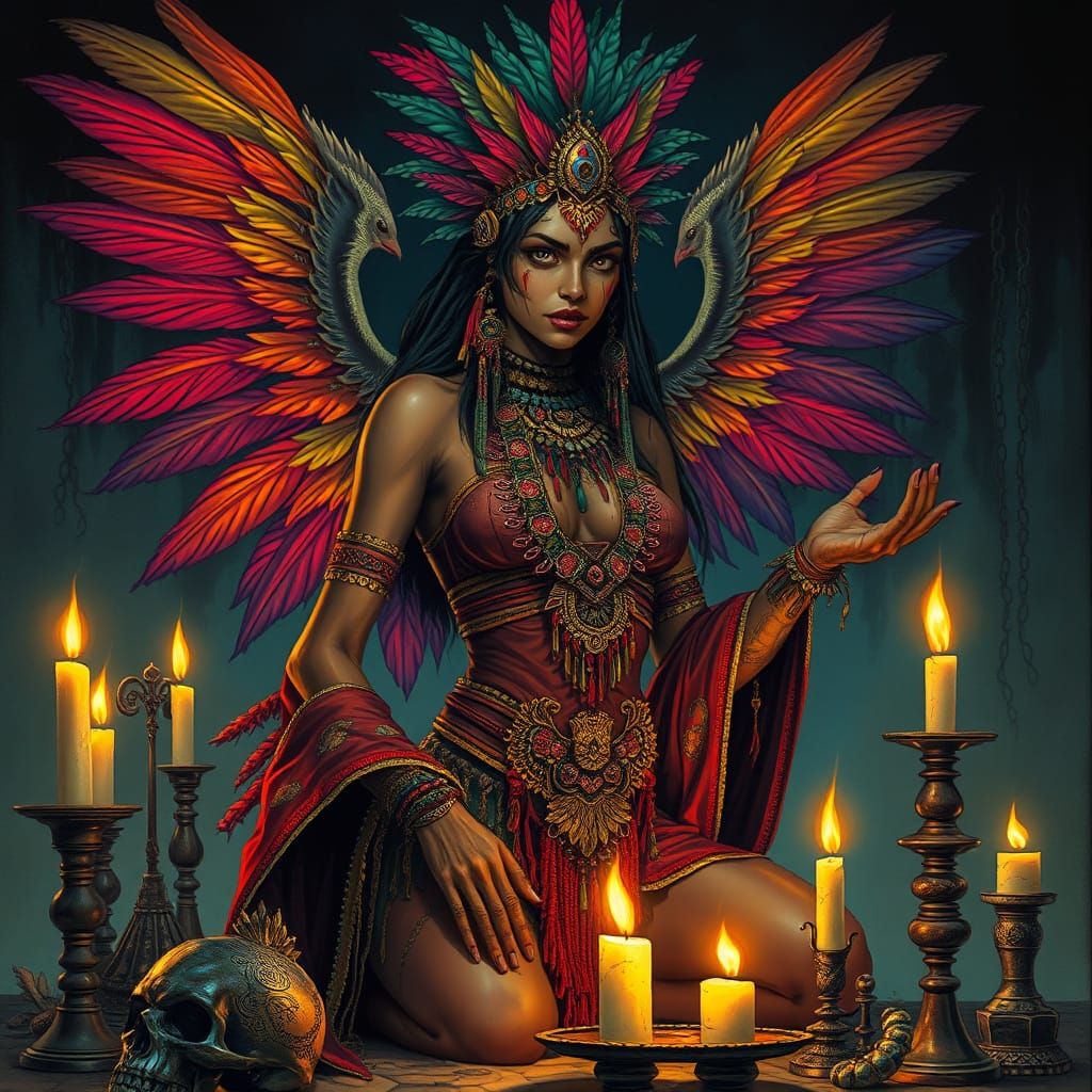 Voodoo Priestess in a Realm of Mystical Realism