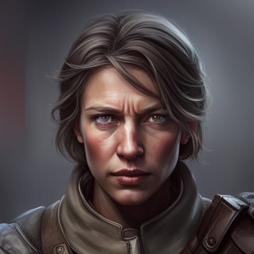 World War 4 Portrait in Hyperdetailed Style