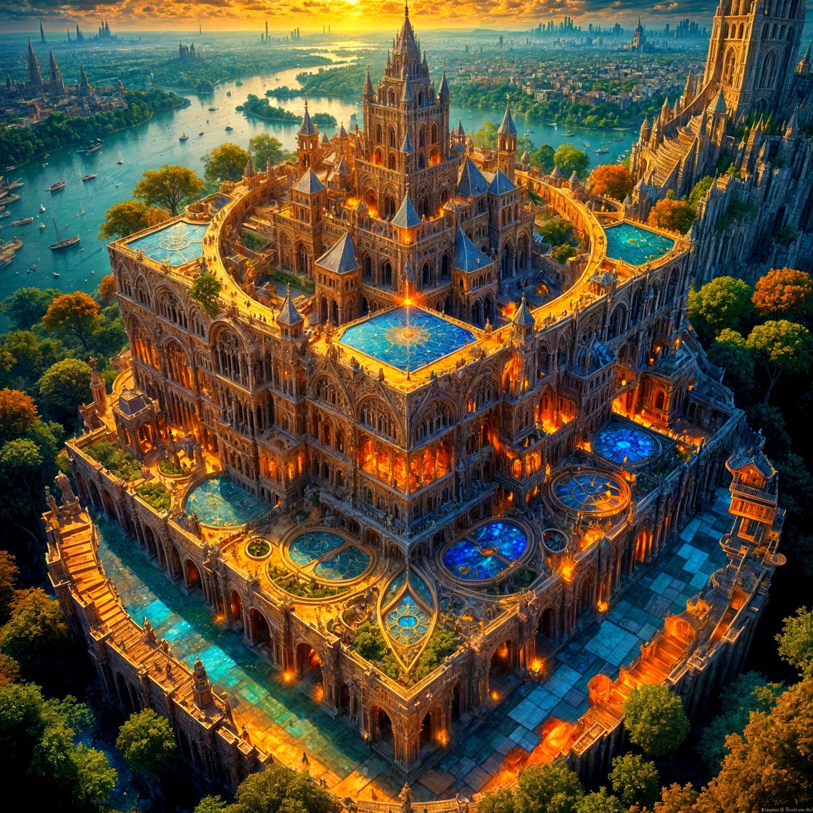 Sacred Geometry Fractal Art Inspired by Monet