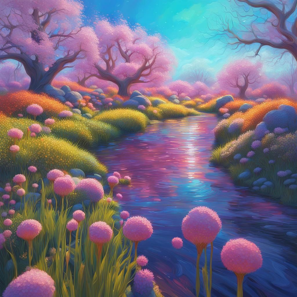 Futuristic Americana Radiance: Spring's Alluring Whisper