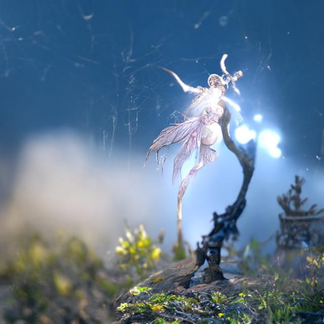 Ethereal Fairy Creature in Matte Painting Style