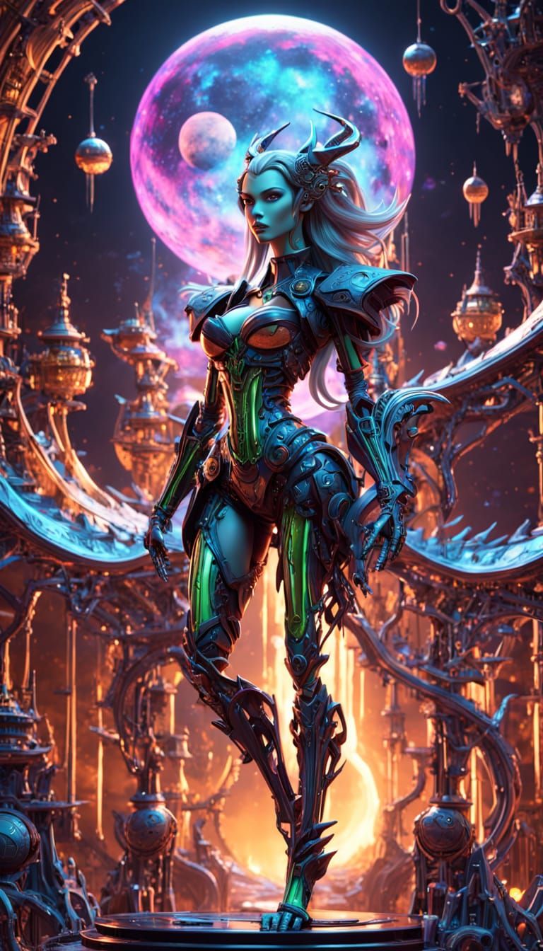 Dragon Girl in Cosmic Wonderland