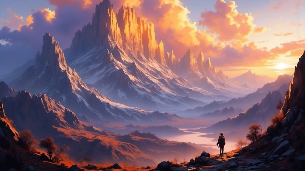 Vast Unexplored Continent at Golden Hour