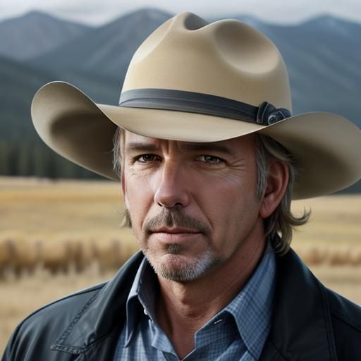 John Dutton at Yellowstone Ranch Portrait