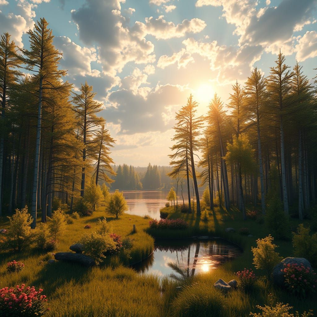 Vibrant Midsummer Fantasy in Finland's Enchanted Countryside