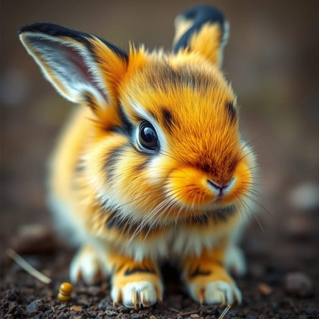 Dreamy Honey Bunny with Bumblebee Stripes