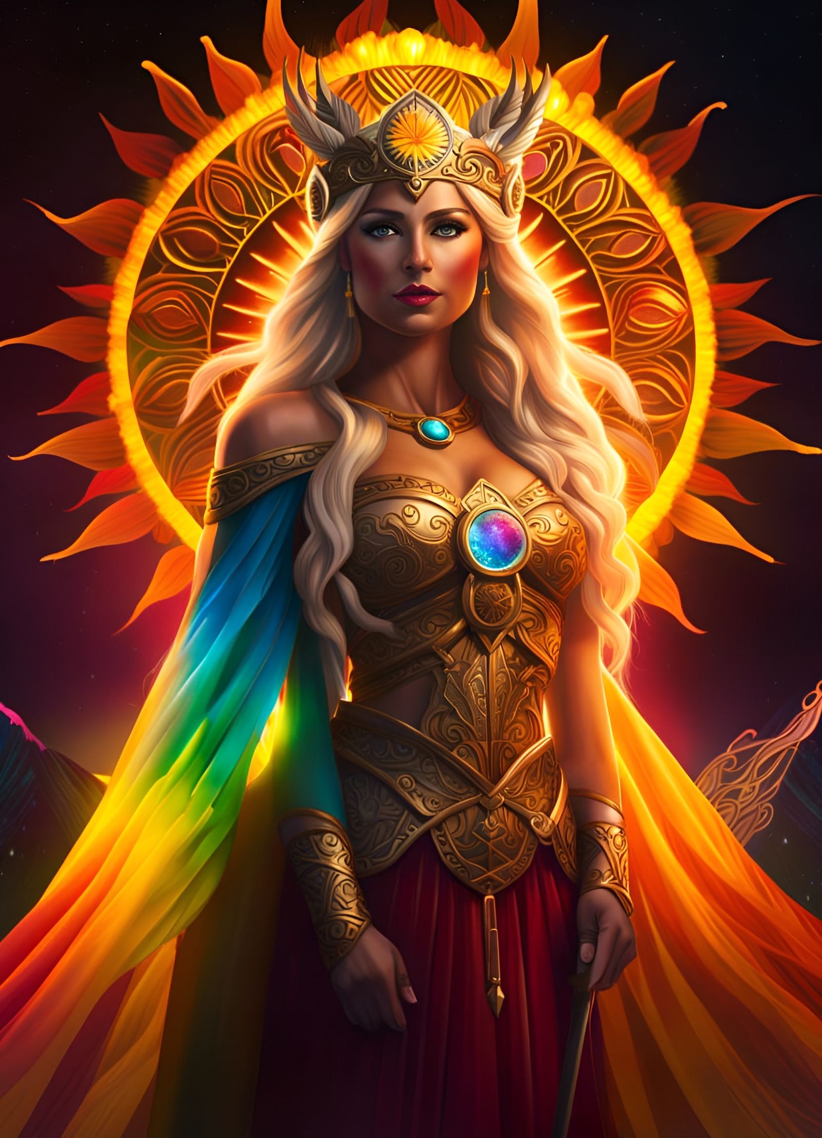 Sol: Norse Goddess of the Sun Portrait