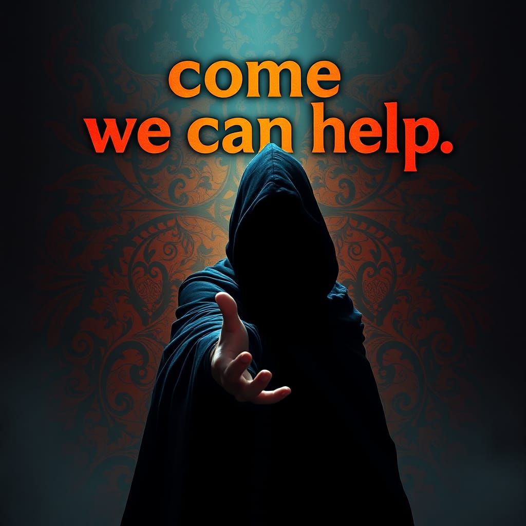 Mysterious Figure Offers Help in Matte Painting Style