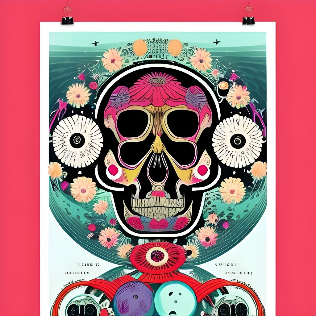 Cosmic Skull Poster Art by Kilian Eng