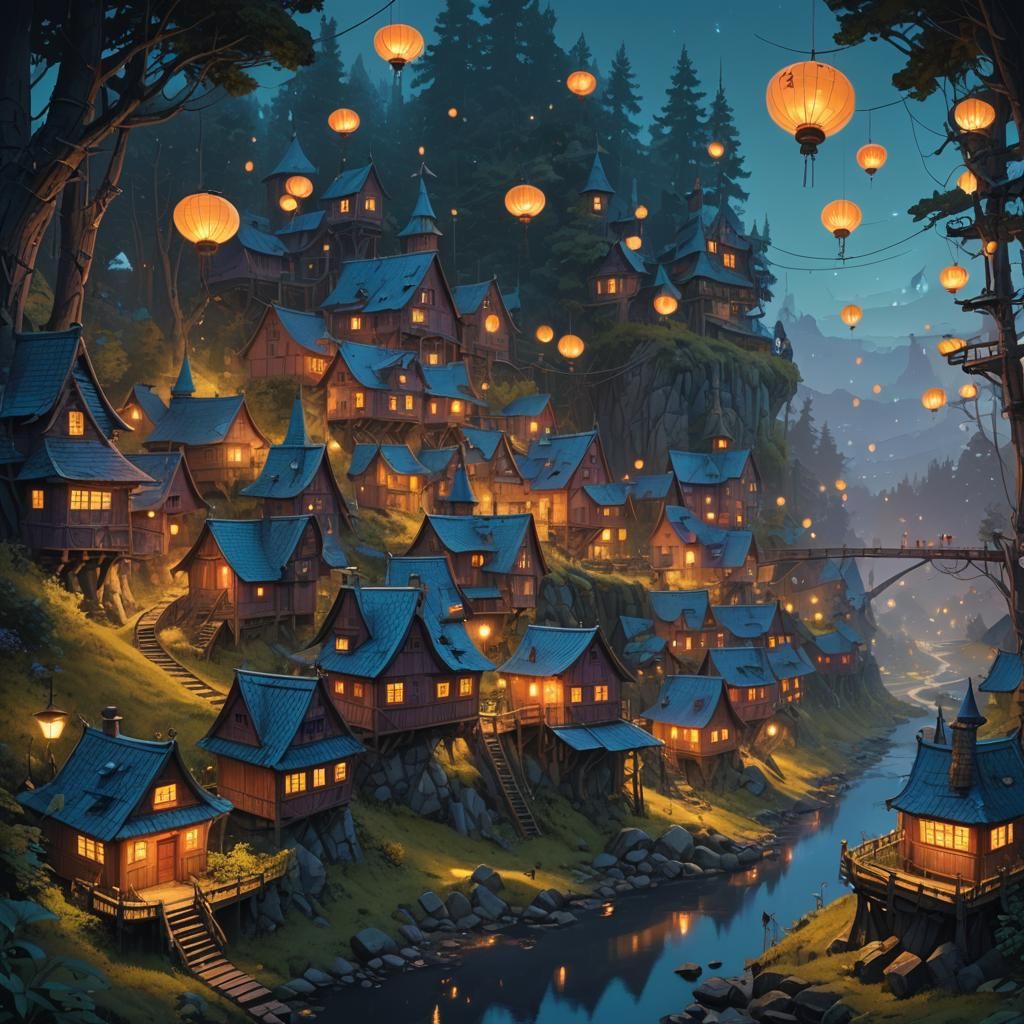 Enchanting Village: A Fusion of Fantasy and Technology