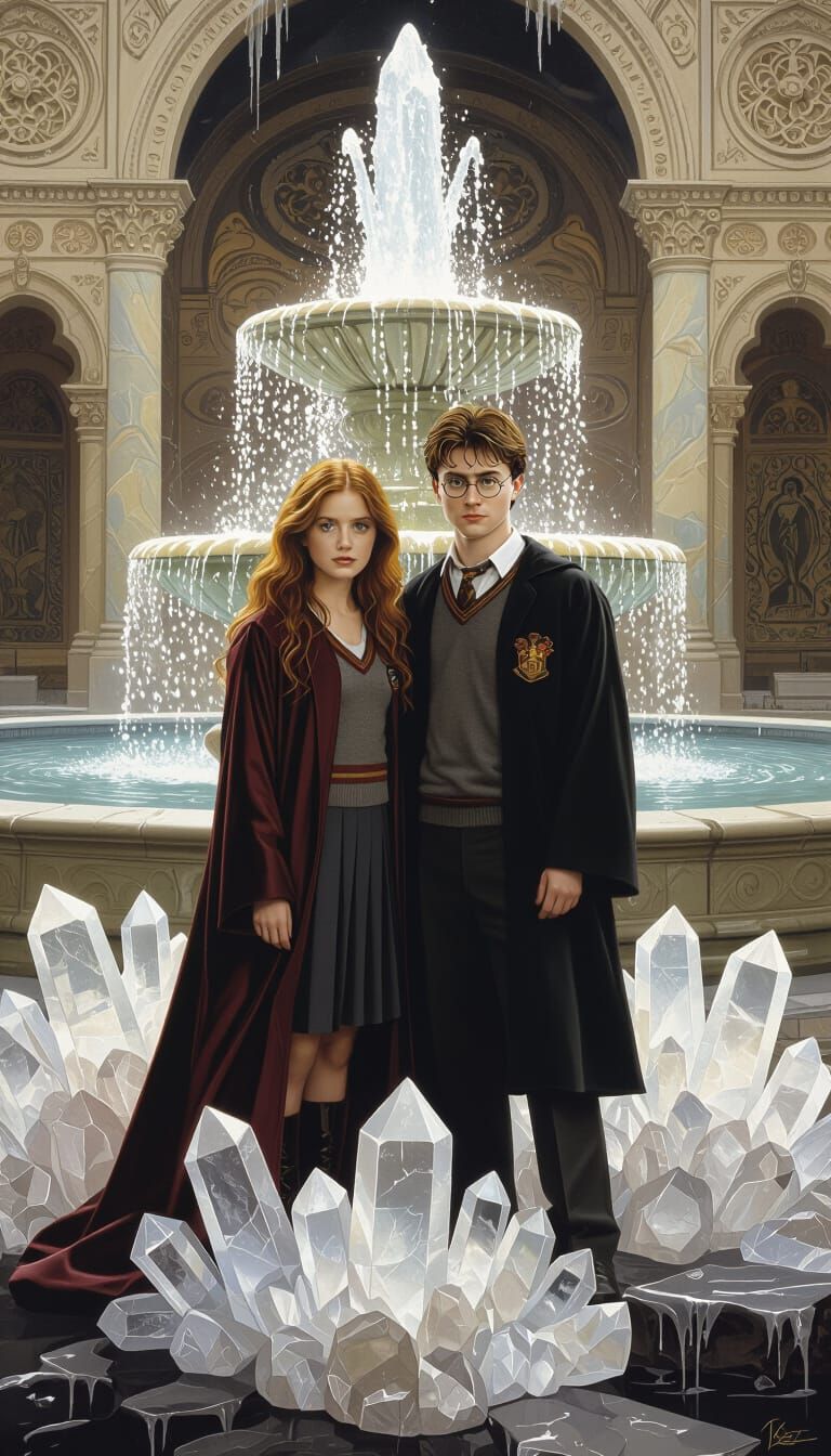 Harry Potter Family Portrait in Surrealist Style