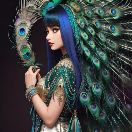 Vibrant Peacock Feathers with Intricate Details