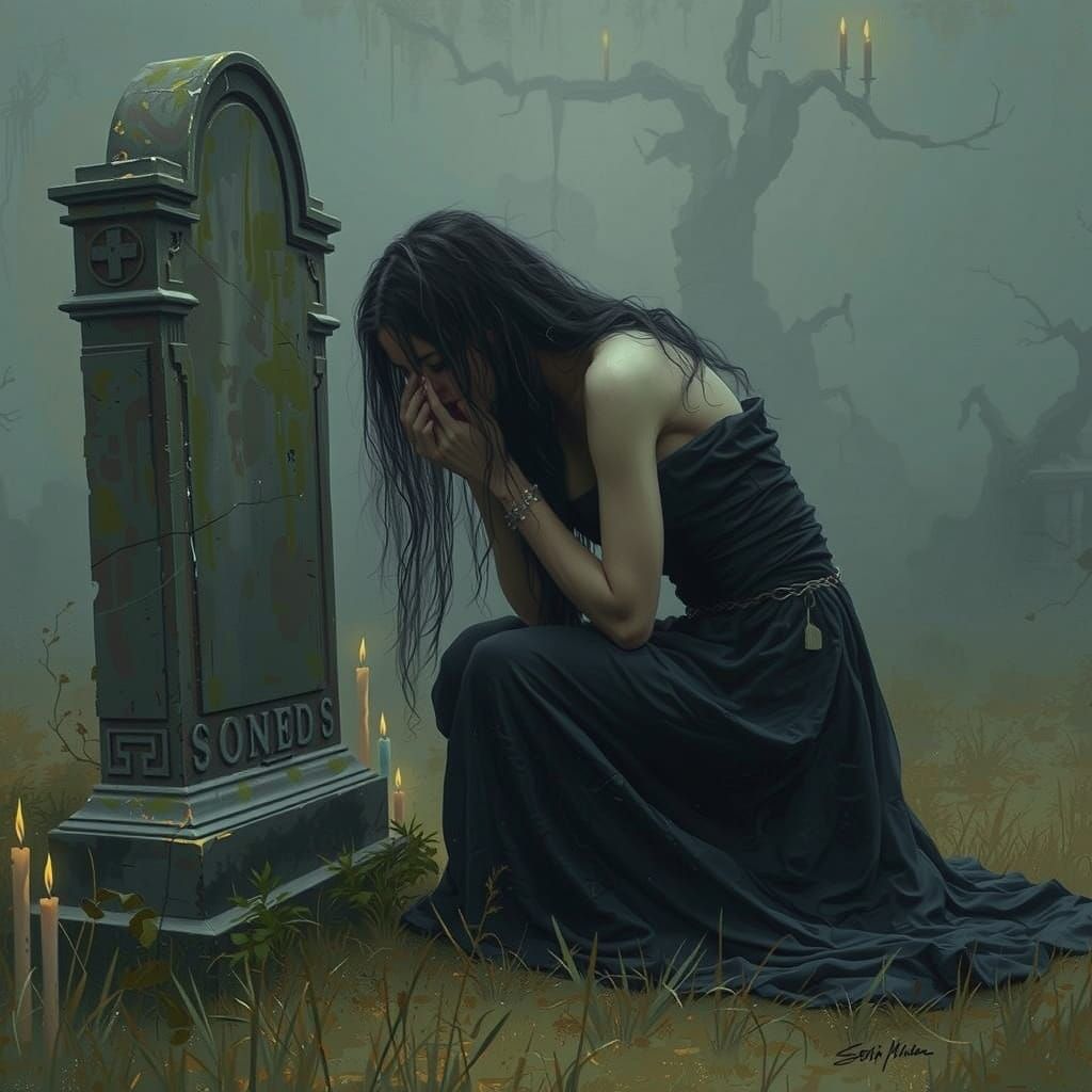 Woman in Mourning, Haunting Atmosphere