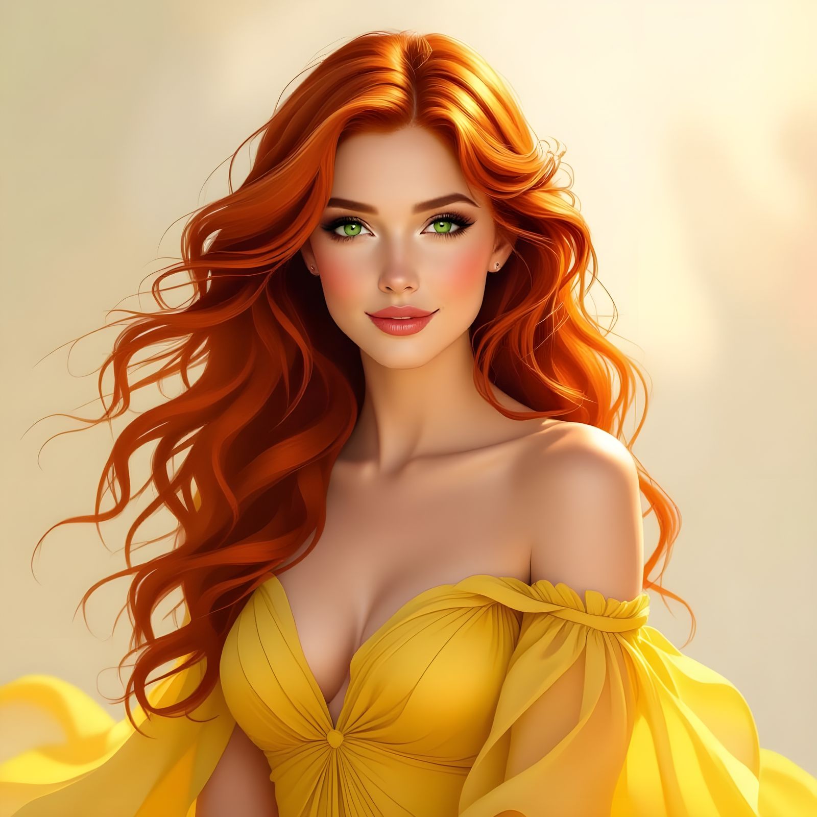 Norse Goddess Portrait in Romantic Style