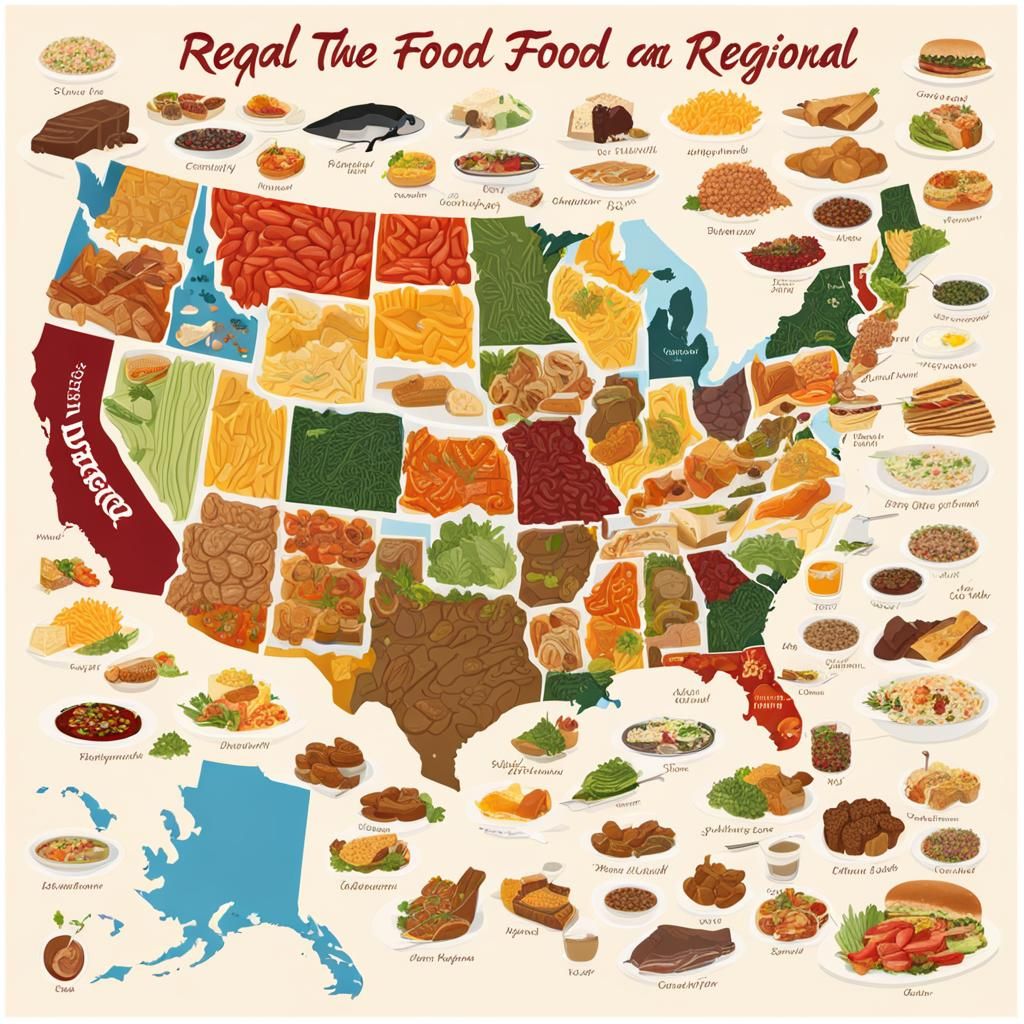 USA Map: Regional Foods Representing Each State
