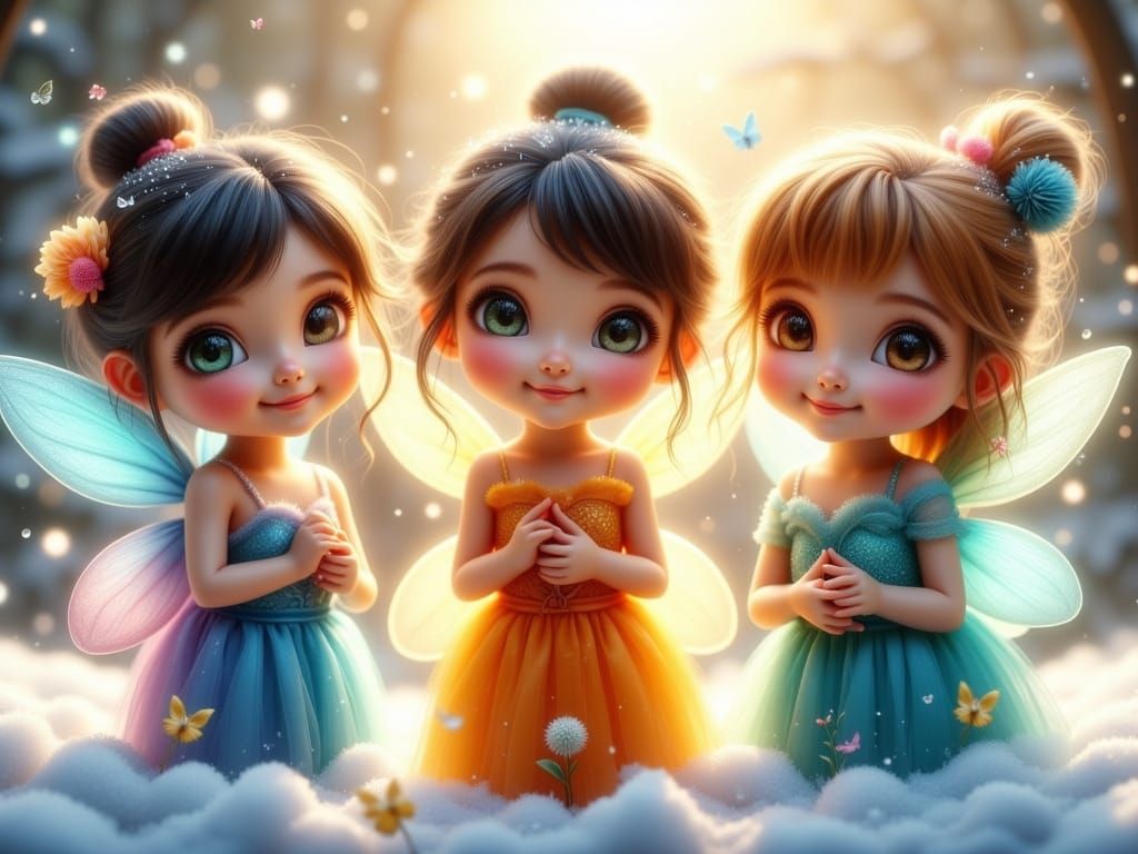 Fairies in Japan Cartoon Style