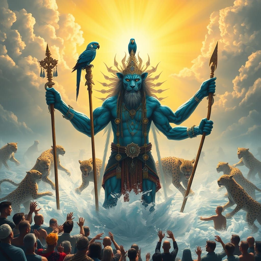 Blue Leopard Shaman Saves World From Flood