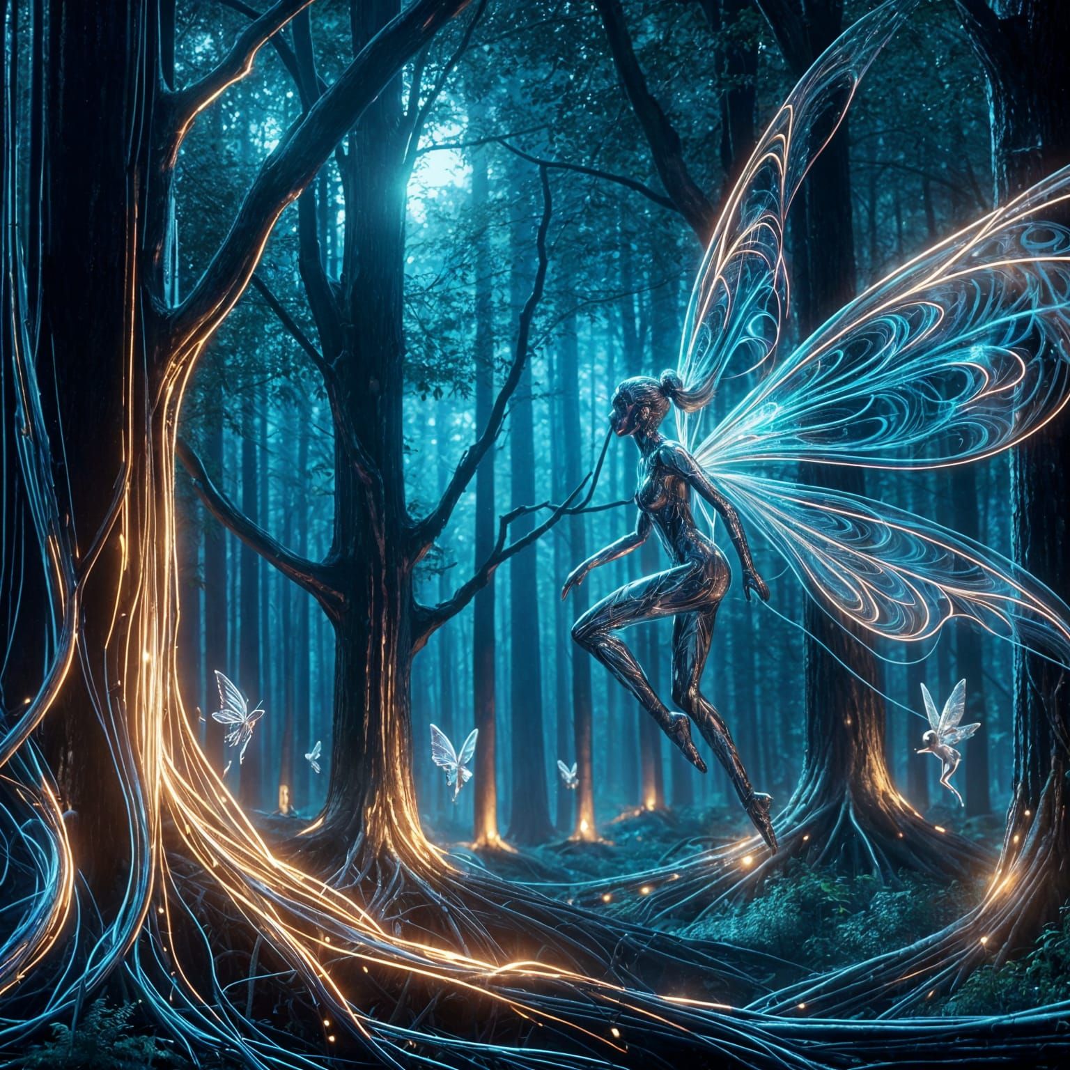 Metallic Fairies in Holographic Twilight Forest