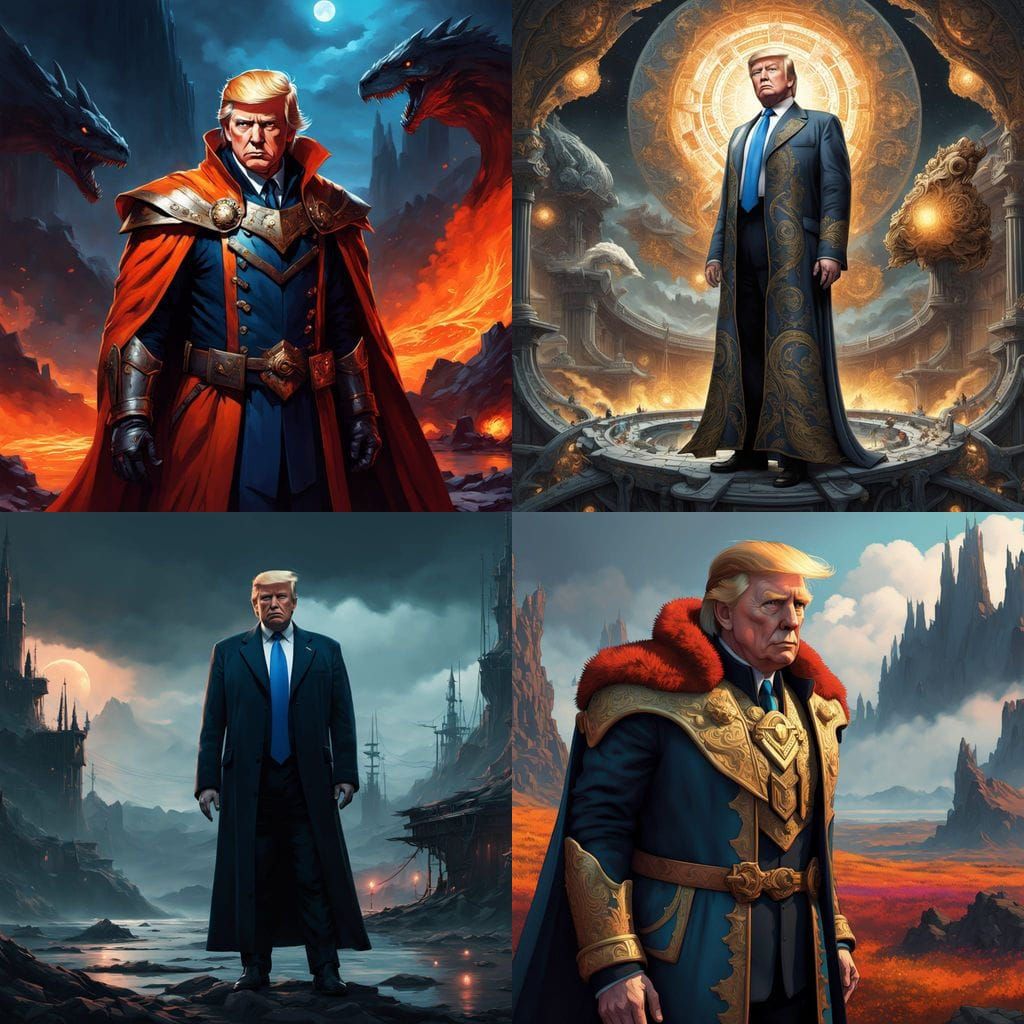 Surreal Donald Trump as the Great White Hope